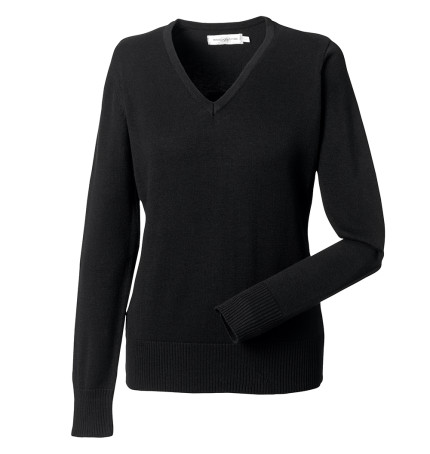 Russell Women's V-Neck Knitted Sweater