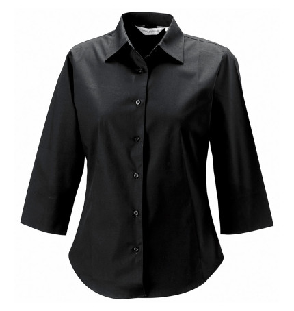 Russell Collection Women's 3/4 Sleeve Fitted Shirt