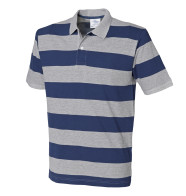 Front Row Striped Pique Polo Shirt