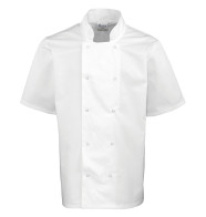 Premier Studded Front Short Sleeve Chef Jacket