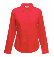 Fruit of the Loom Lady-Fit Poplin Long Sleeve Shirt